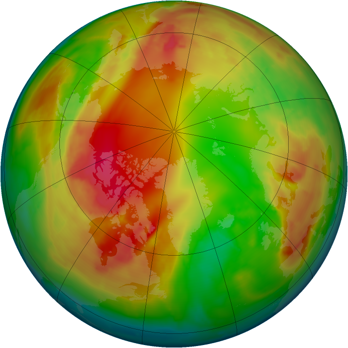 Arctic ozone map for 04 February 2015